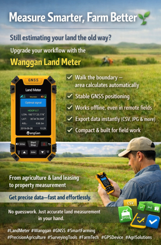Measure Smarter, Farm Better: How Wanggan Land Meters Are Transforming Field Measurement