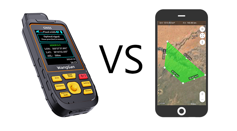 Is the GPS land meter accurate with a smartphone measuring app? Professional measuring devices vs. smartphone measurement apps